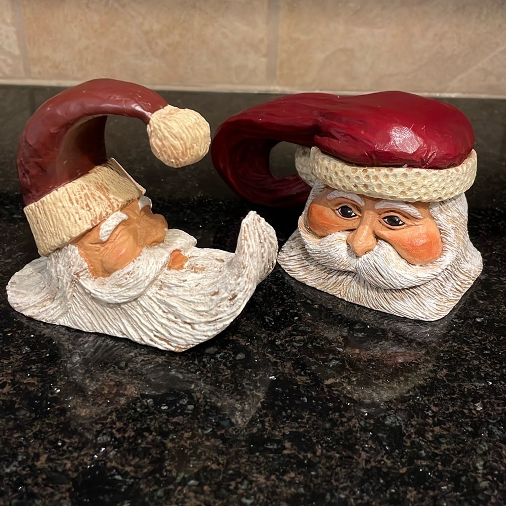 The Herold Collection signed Father Christmas figurine and sleeping half moon